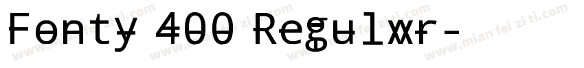Fonty 400 Regular字体转换